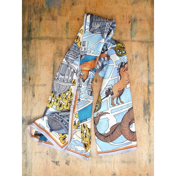 Inoui Editions šilko ir modalo skara ROME GREY